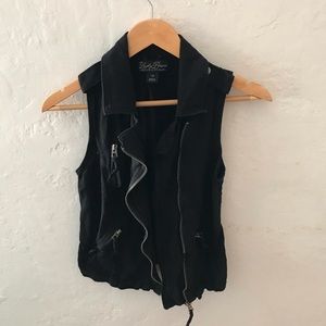 Luck Brand, Black Vest with Zippers, small